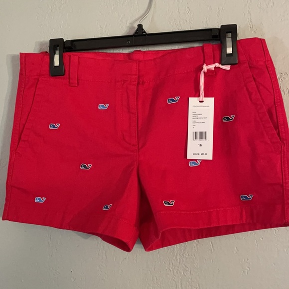NWT Vineyard Vines girls red whale everyday shorts - Picture 2 of 8